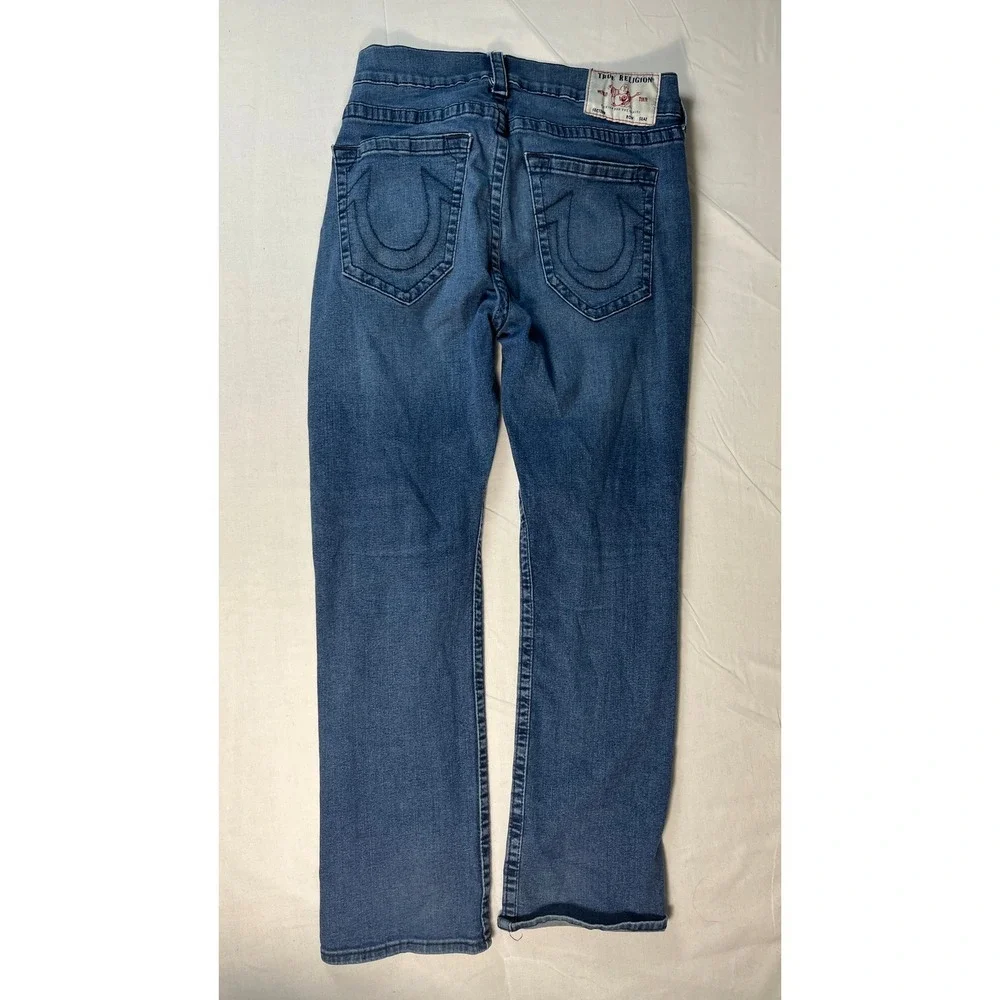 True Religion Ricky Relaxed Straight Mens 34 Blue Excellent Denim Jeans